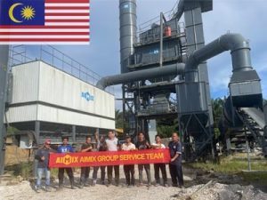 Aimix Асфальтобетонный завод 120 тонн работает в Малайзии