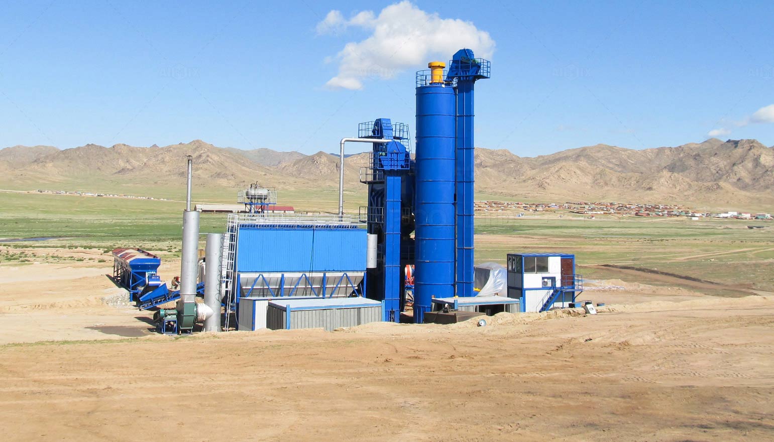 160 т/ч Асфальтный завод установлена в Монголии