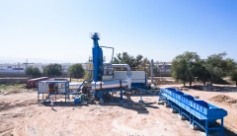 асфальтный завод ALQ80 работает в городе Джизак, Узбекистан