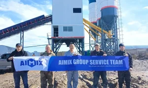 Китайский бетонный завод AJ180 в Казахстане