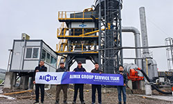 AIMIX Асфальтобетонный завод ALQ-100 установлен в городе Оше, Кыргызстан