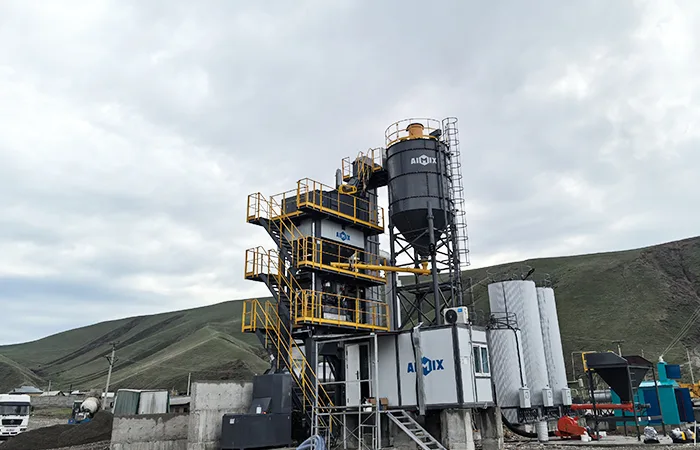 AIMIX Асфальтобетонный завод ALQ-100 установлен в городе Оше, Кыргызстан