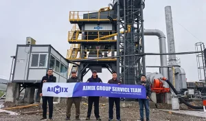 Асфальтобетонный завод ALQ100 в Кыргызстане