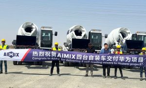 4 шт Автобетоносмеситель с самозагрузкой для проекта Huawei