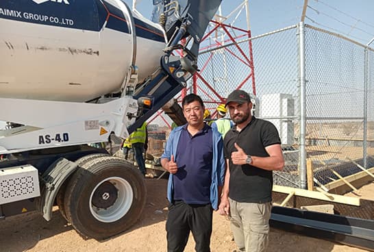 Автобетоносмеситель с самозагрузкой для проекта Huawei