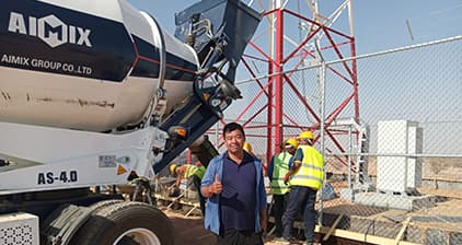 Автобетоносмеситель с самозагрузкой для проекта Huawei