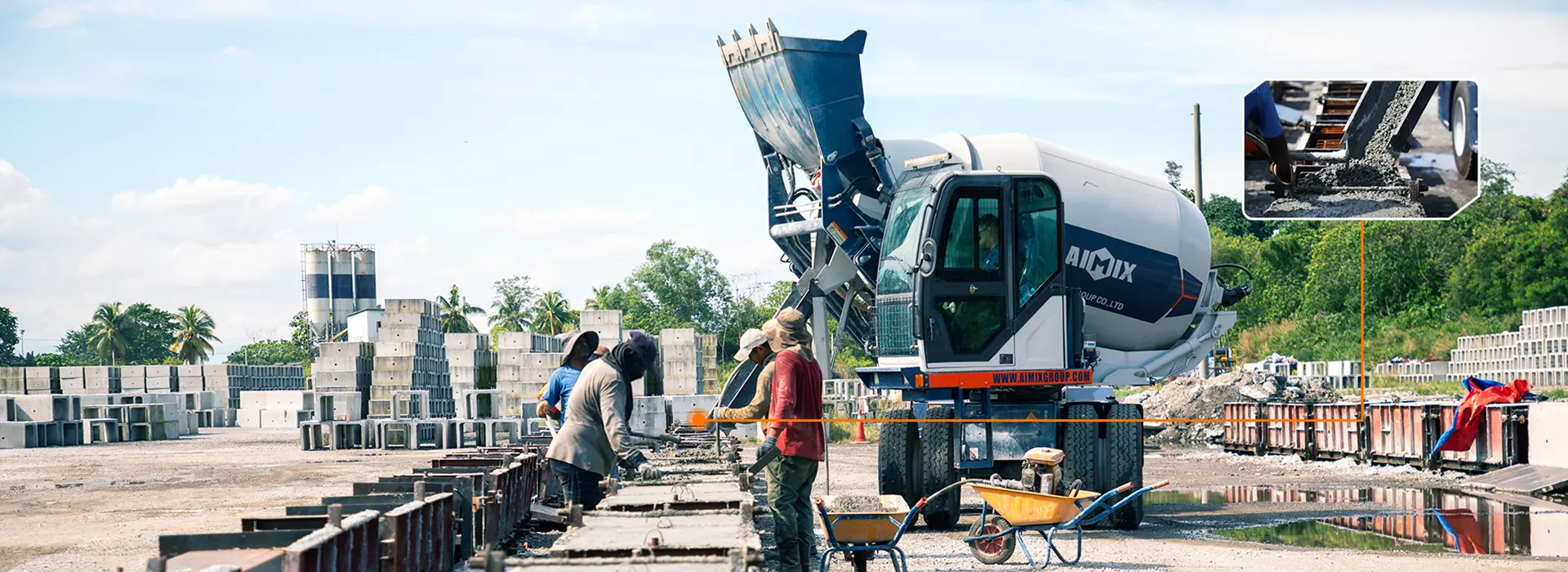 Автобетоносмеситель с самозагрузкой