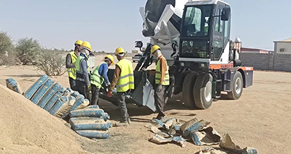 Автобетоносмеситель с самозагрузкой для проекта Huawei