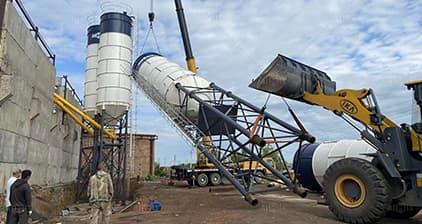 Бетонный завод AJ180 в Казахстане