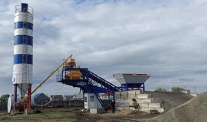 AJY60 Мобильный бетонный завод в Казахстане