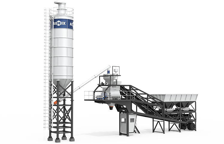 Мобильный бетонный завод серия AJY