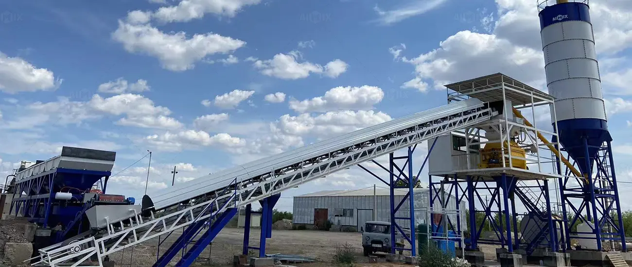 AIMIX Бетонный завод AJ60 в Казахстане