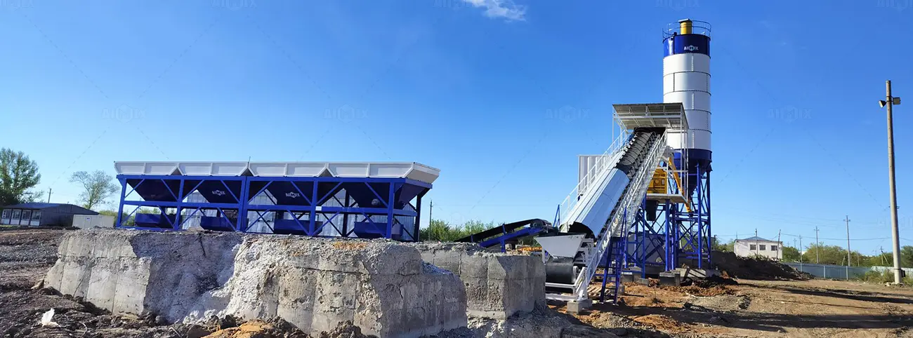 AIMIX Бетонный завод AJ60 в Казахстане